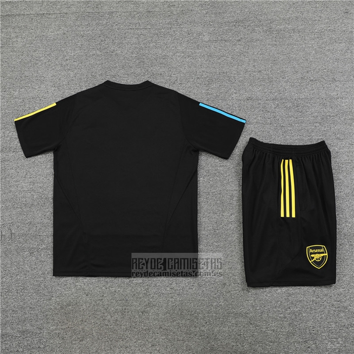 Chandal del Arsenal Manga Corta 2023-2024 Negro - Pantalon Corto